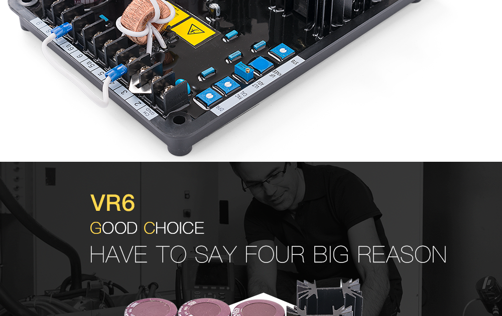 VR6 Automatic Voltage regulator for diesel genset avr
