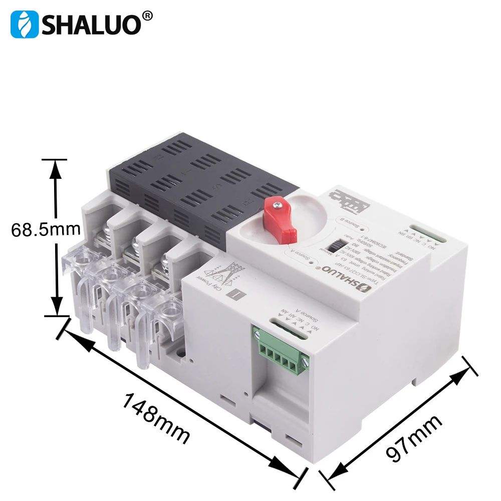 63A 100A 4P ATS Generator Dual Power Automatic Transfer Switch Module Circuit Breakers Switches Electric Generator Parts