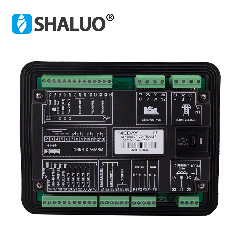 DC70D DC72D DC72DR Generator Controller Module Gas Genset Parameters Monitoring With 4.3" LCD Screen Display Smart Control Panel