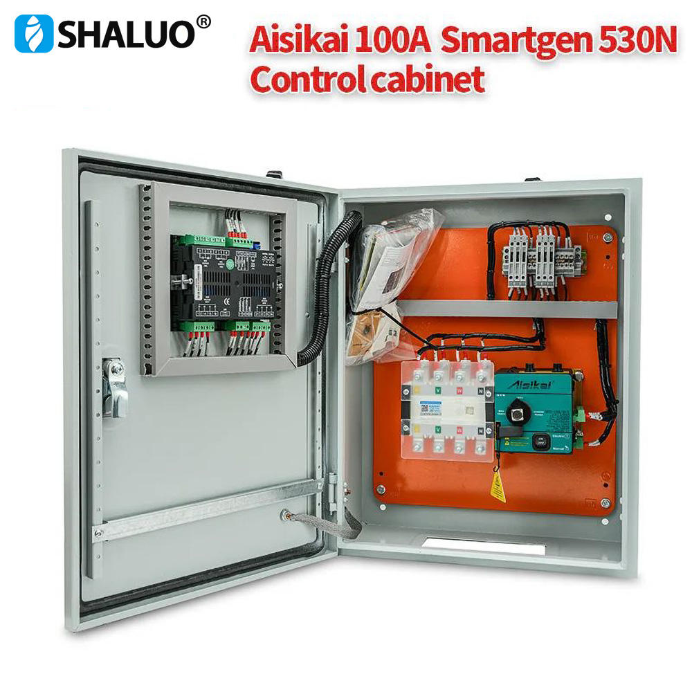 AISIKAI Generator Automatic Control Cabinet Transfer Switch with Smartgen Controller 530N