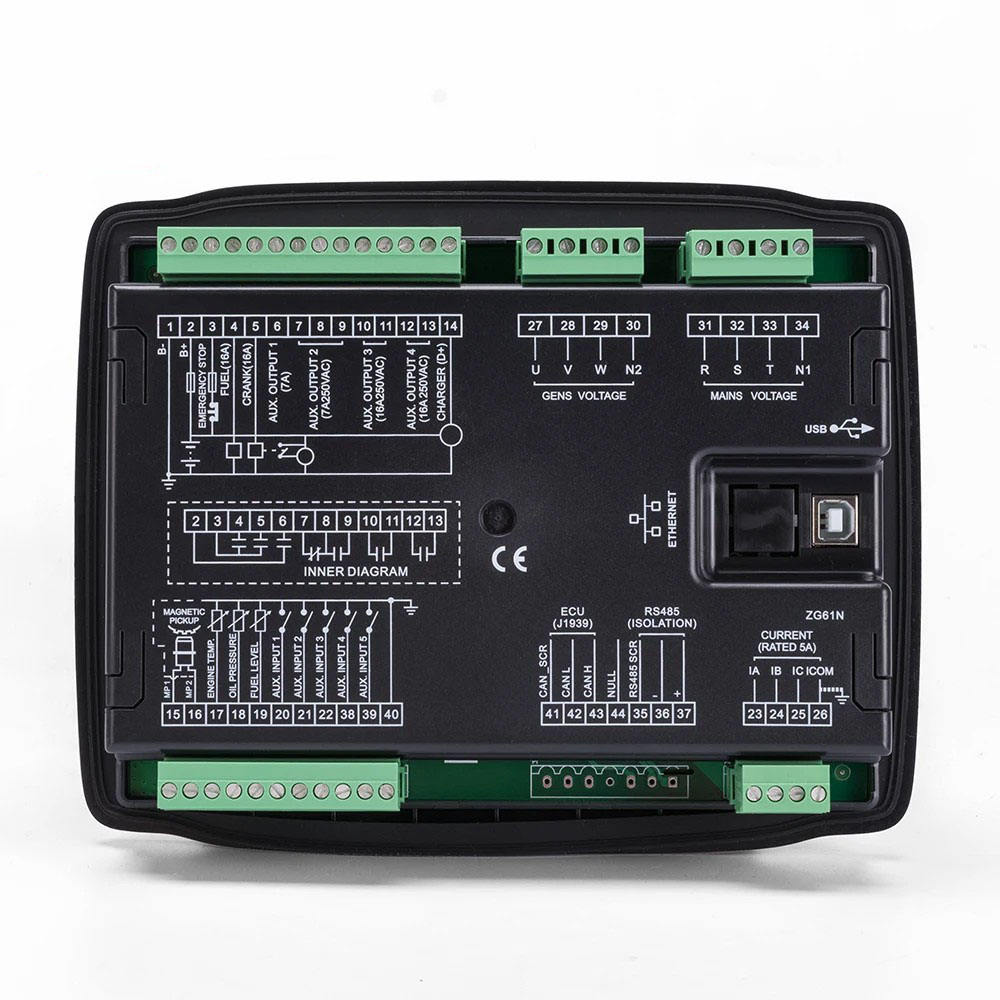HGM6110NC 6110CAN auto start generator controller AMF brushless electric circuit board lcd diesel part kit genset control
