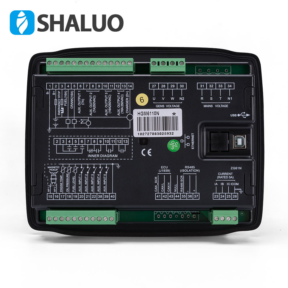 auto start generator control panel automatic remote diesel electric genset smartgen controller 6110N