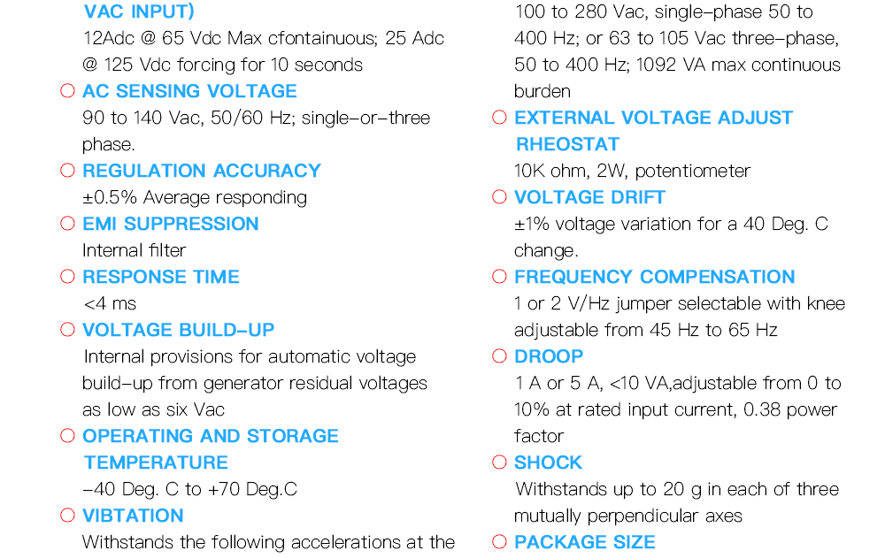 VR6 Automatic Voltage regulator for diesel genset avr