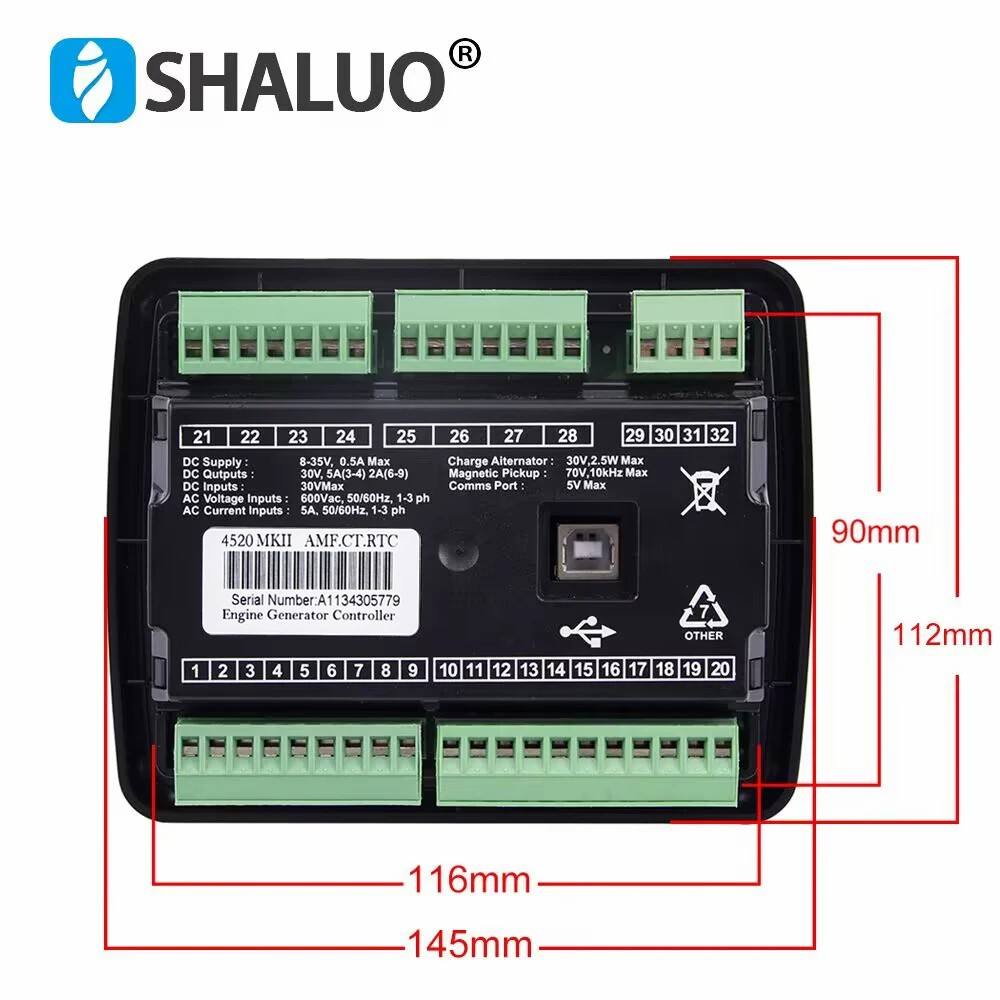 Replace DSE4520 MKII AMF Diesel Electric Generator Controller Module Genset Auto Mains Failure Control Panel 4520