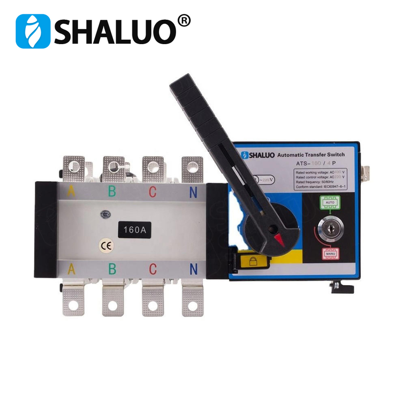 Generator ATS Genset Panel Aisikai Dual Power Automatic Transfer Switch 4P 400V 160A Power Changeover Switches