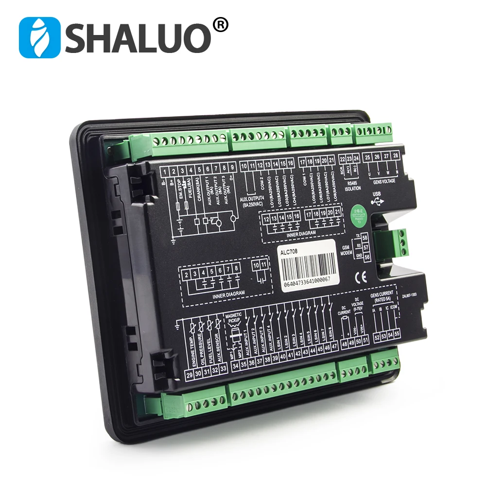 Smartgen ALC704 ALC708 Single Light Tower Controller Timing Remote Start Stop Monitor Control Panel For AC DC light tower Genset
