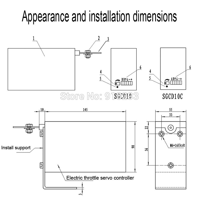 Diesel Generator Electric Engine Throttle construction machinery power fuel Switch Controller 24V SGCD10