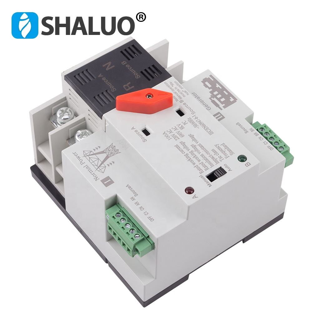 Generator Spare Parts ATS automatic transformer switch 2P 63A SLSP1-100A Electric Control Curcuit Breaker Single Three Phase AC