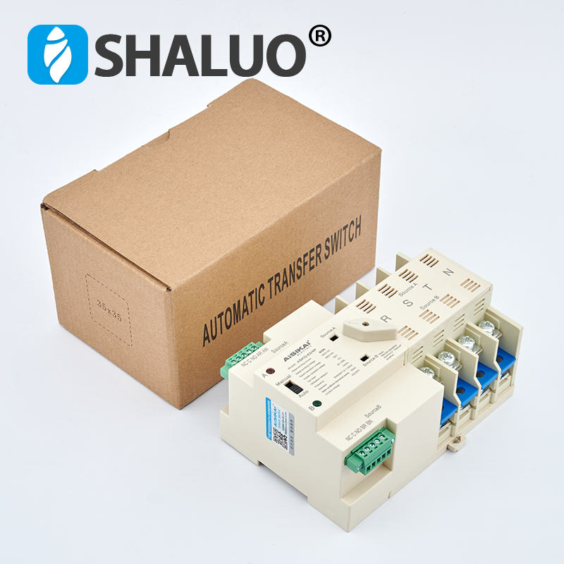 2P 3P 4P 16A 63A 100A ATS Automatic Transfer Switch Dual Power Electrical Selector Switches 220V 380V