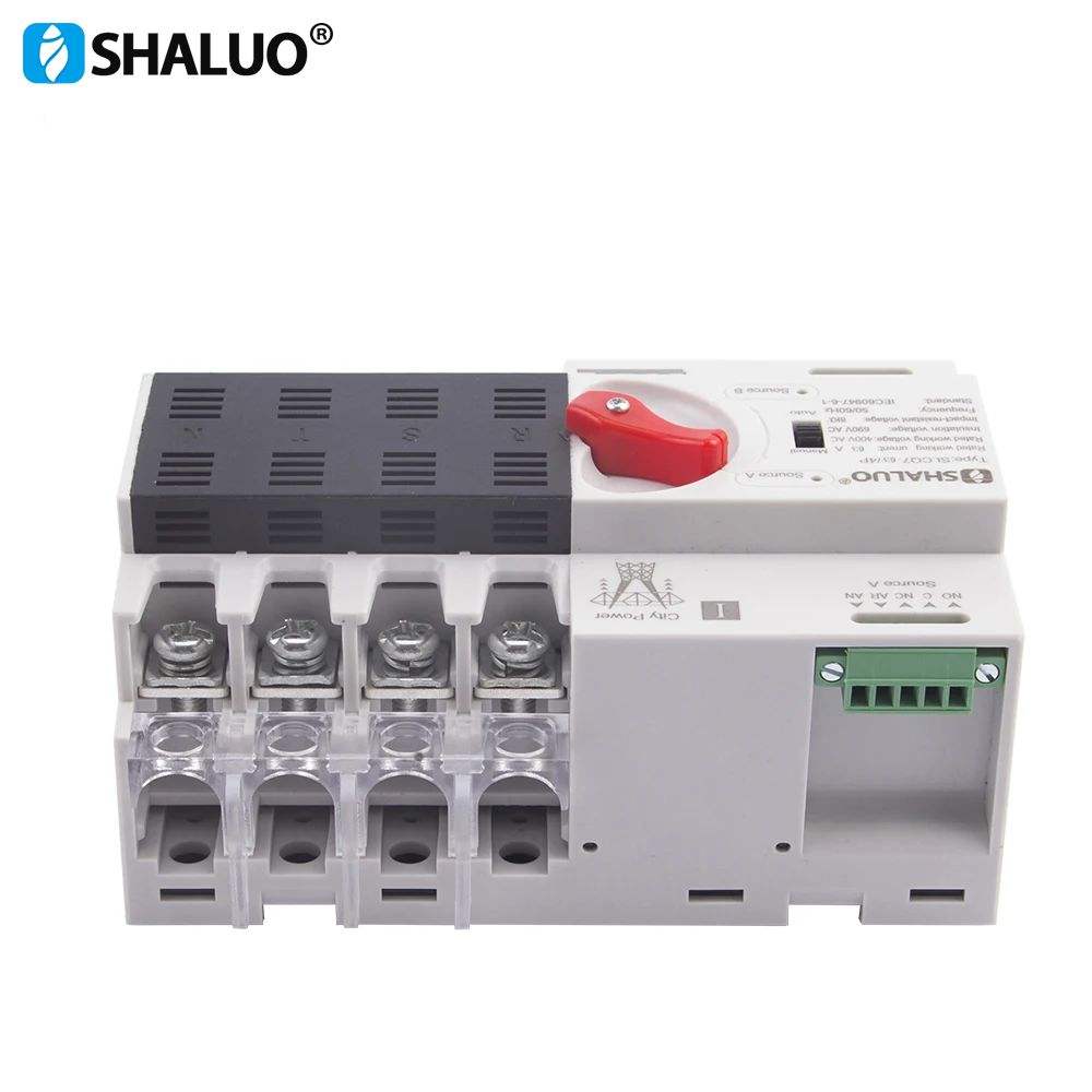 63A 100A 4P ATS Generator Dual Power Automatic Transfer Switch Module Circuit Breakers Switches Electric Generator Parts