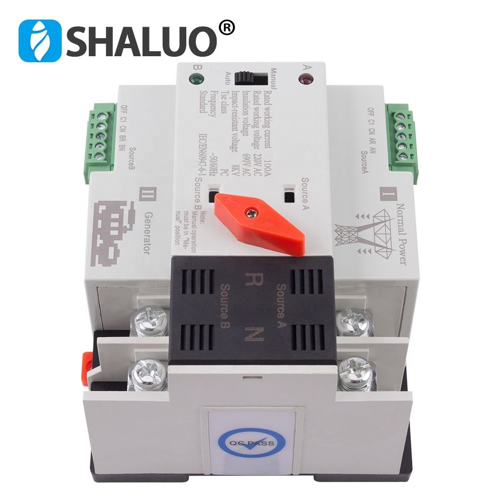 Generator Spare Parts ATS automatic transformer switch 2P 63A SLSP1-100A Electric Control Curcuit Breaker Single Three Phase AC