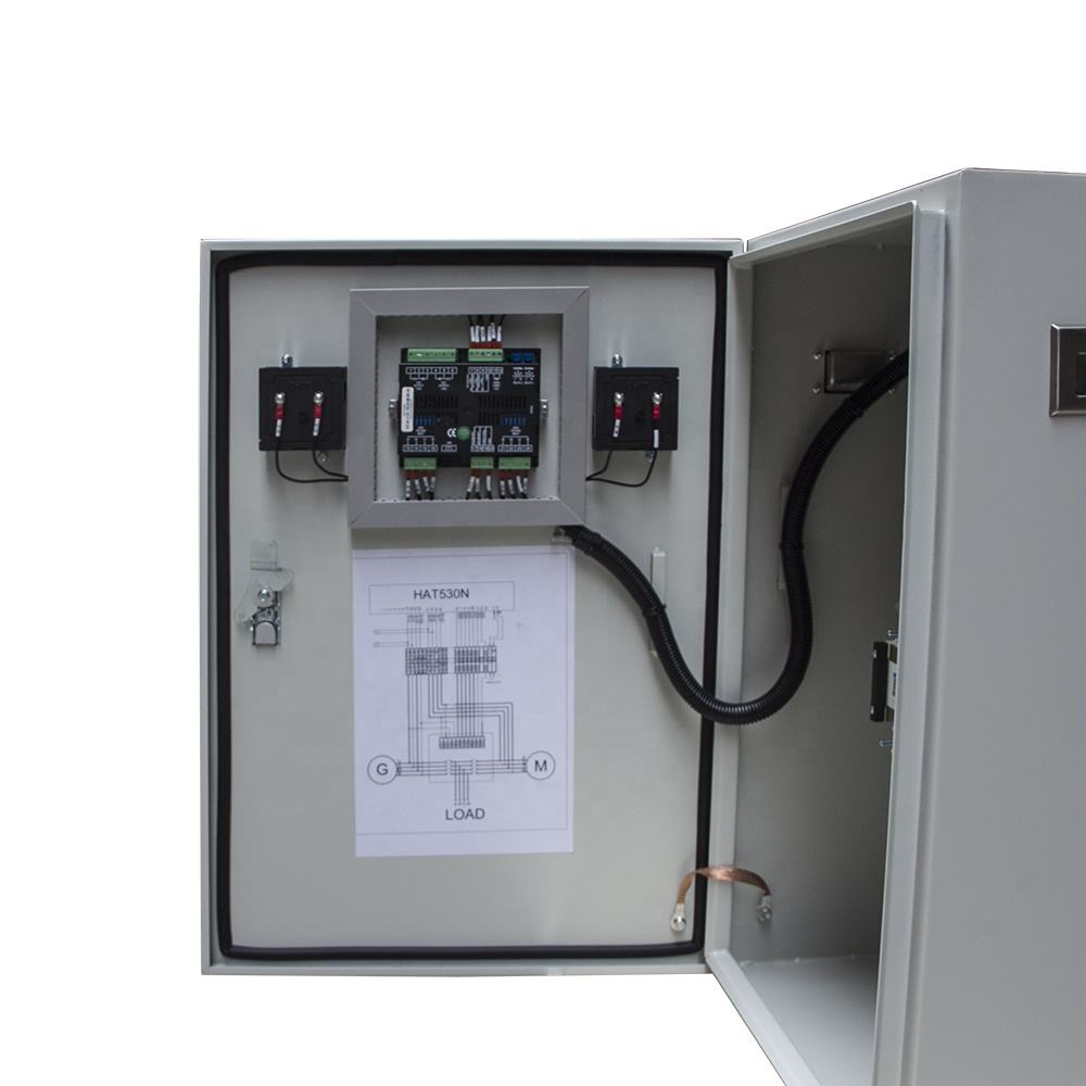 Aisikai 100A 4P Diesel Generator ATS Dual Power Automatic Transfer Switch Control Cabinet Box with Smartgen Controller Module