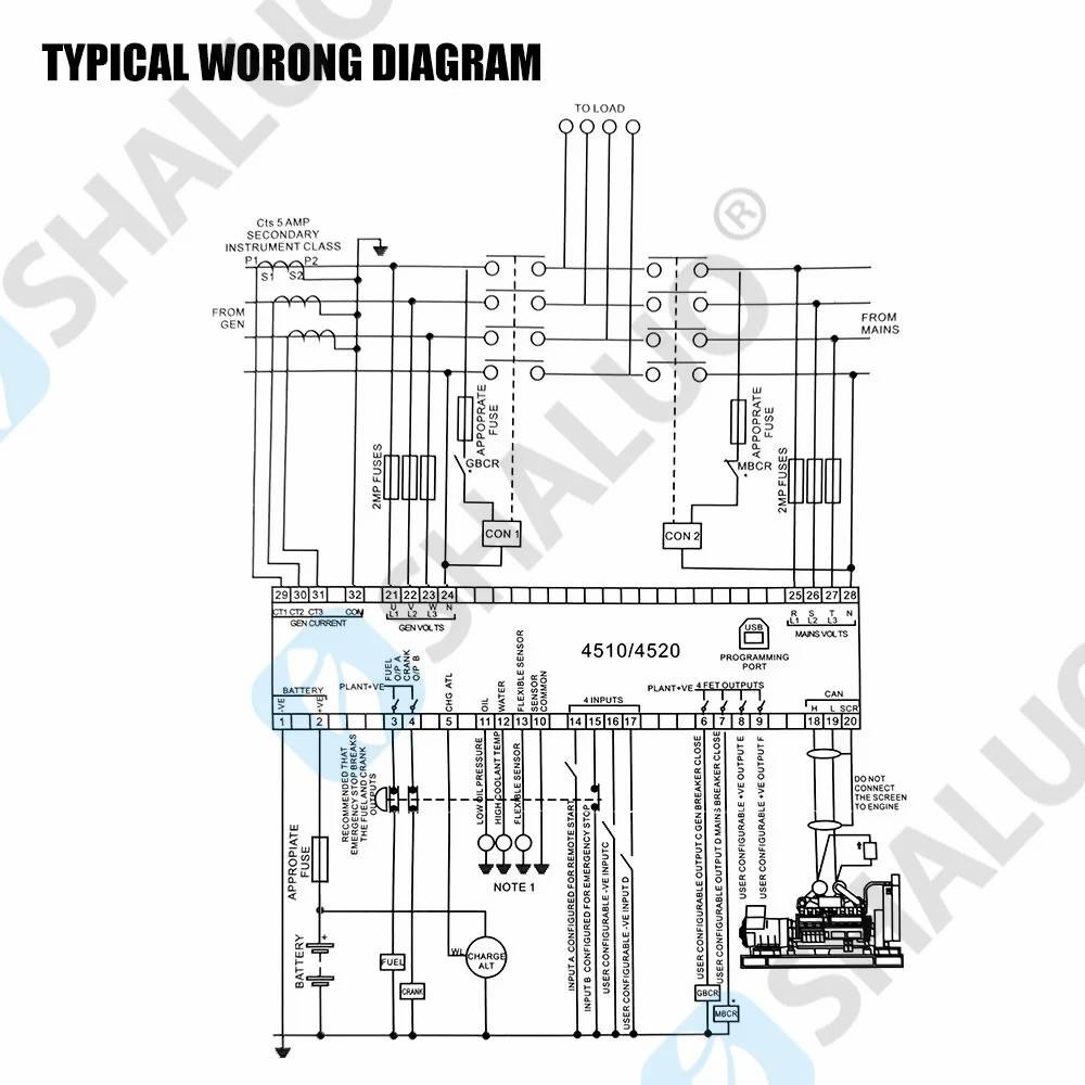 Replace DSE4520 MKII AMF Diesel Electric Generator Controller Module Genset Auto Mains Failure Control Panel 4520