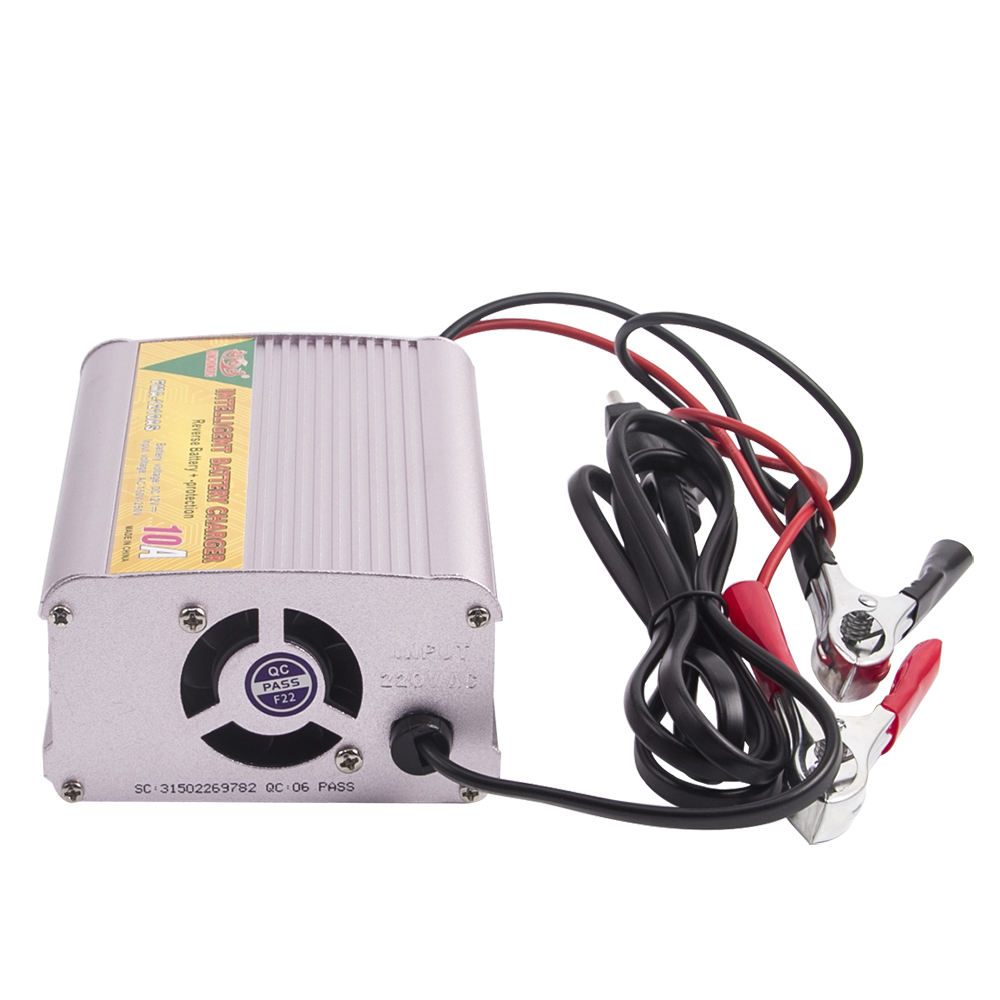 DC 12V 7A Auto Intelligent Battery Charger Module Motorcycle Car Charger with Ampere Meter Cooling Fan Circuit Design Adapter