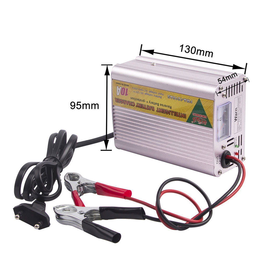 DC 12V 7A Auto Intelligent Battery Charger Module Motorcycle Car Charger with Ampere Meter Cooling Fan Circuit Design Adapter