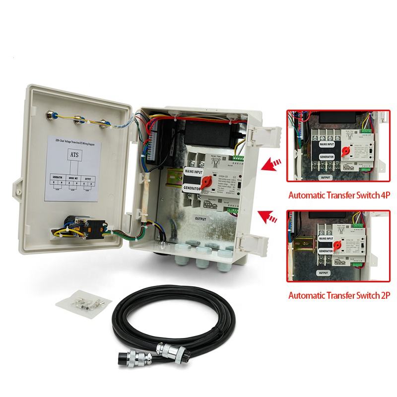 Small Generator Ats Single Phase 220v 380v Automatic transfer switch control system panel box