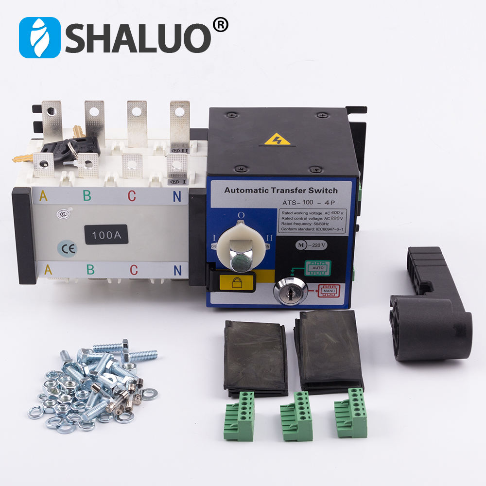 Parts Gasoline Generator Engine Spare Parts Accessories Dual Power Ats Switch Automatic Transfer 4P 400V 100A ATS Controller