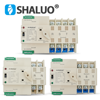 2P 3P 4P 16A 63A 100A ATS Dual Power Automatic Transfer Switch Electrical Selector Power Change over Switches 220V 380V