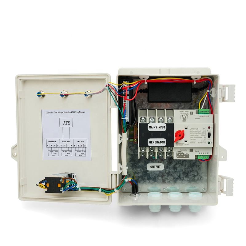 Small Generator Ats Single Phase 220v 380v Automatic transfer switch control system panel box