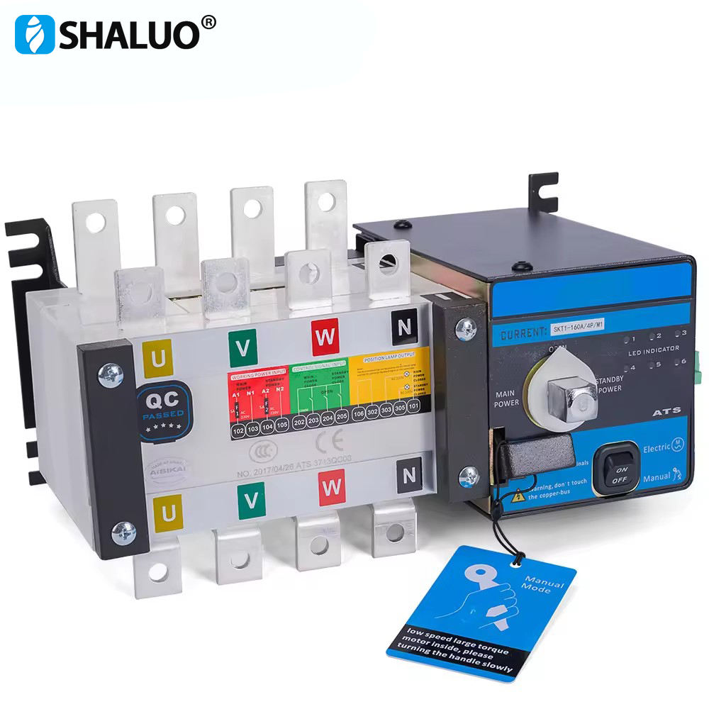 4P 160A ATS controller dual power diesel generator part ac 3 phase Automatic Transfer Switch for Generator