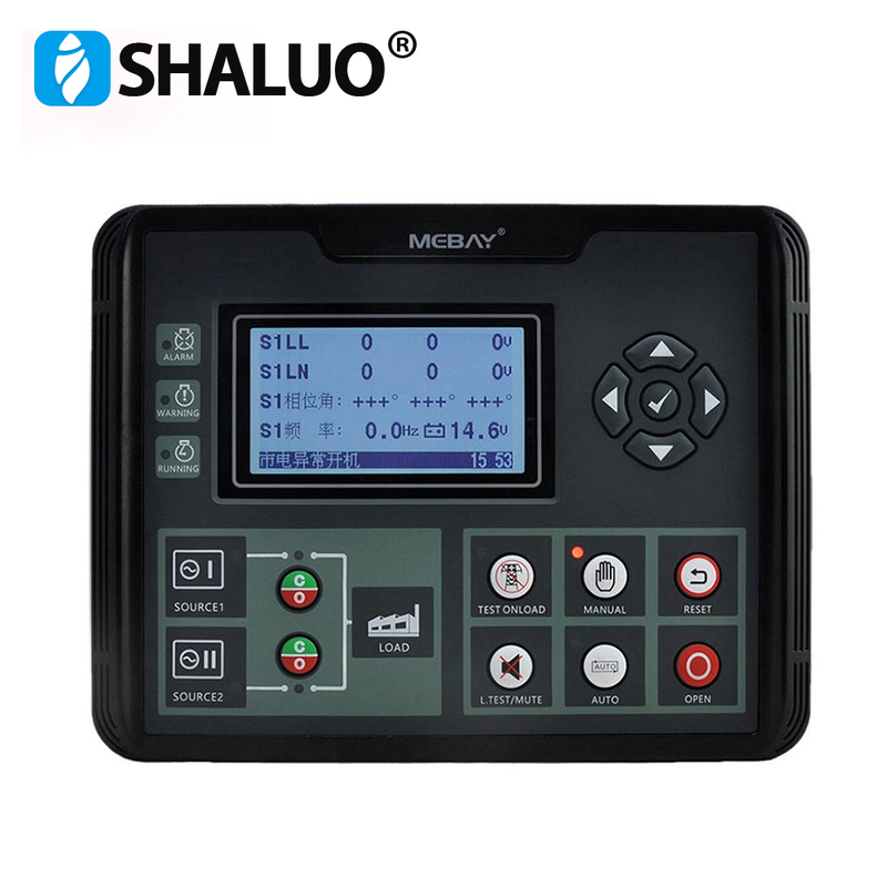 ATS520 Auto Diesel Generator Controller Dual Power Switch ATS Control Panel Module LCD Intelligent Programmable Panel RS485 ATS520IR