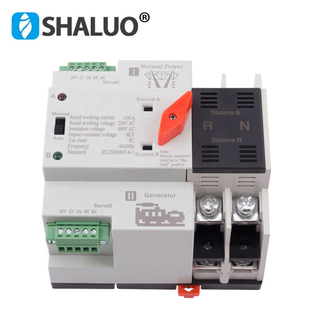 Generator Spare Parts ATS Automatic Transformer Switch 2P 63A SLSP1-100A Electric Single Three Phase AC Auto Switches