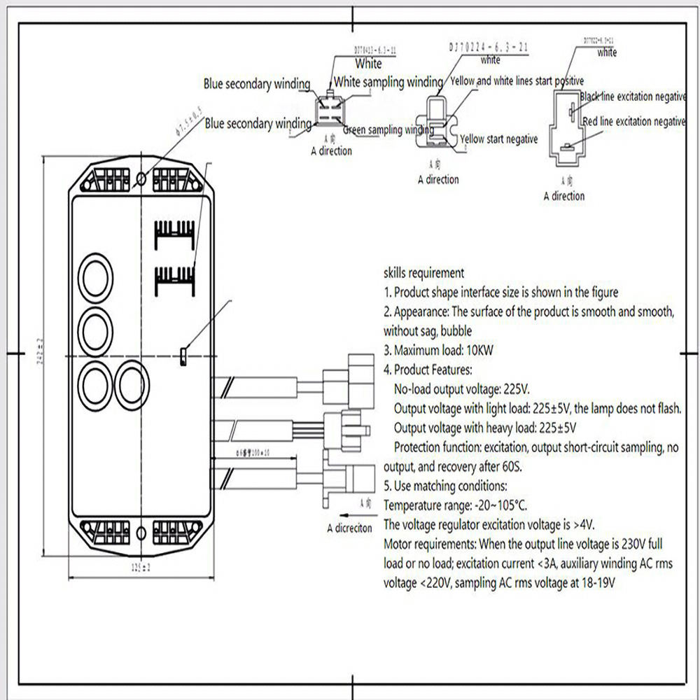 Universal 8 wires 8kw 10kw 15kw AVR Automatic voltage regulator single phase 220V Brush AC Stabilizer Gasoline Generator Parts