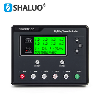 Smartgen ALC704 ALC708 Single Light Tower Controller Timing Remote Start Stop Monitor Control Panel For AC DC light tower Genset