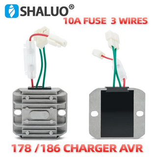 178F 186F Charging Regulator Rectifier 12V 10A 3 Wires Diesel Engine Battery Charger AVR Generator Spare Parts